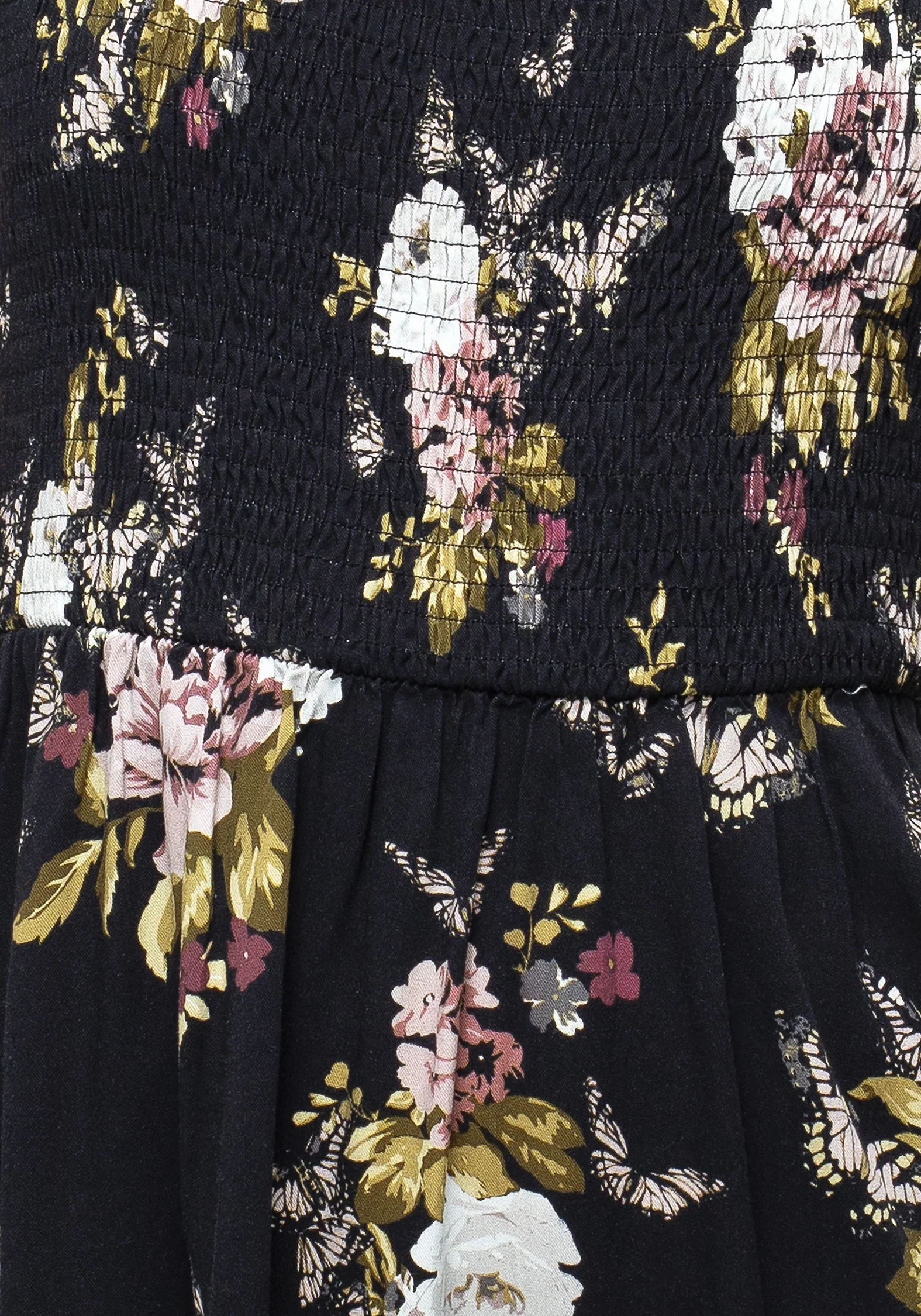 Revival Floral Puff Sleeve Shirred Mini Dress - Image 2