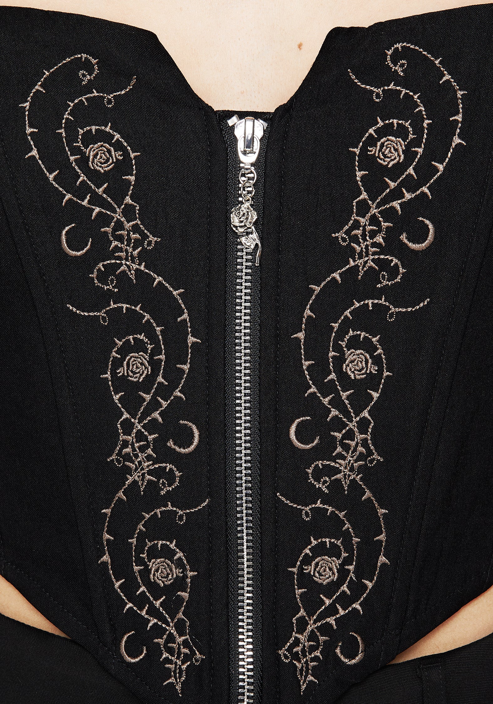Rosethorn Embroidered Corset Top - Image 2