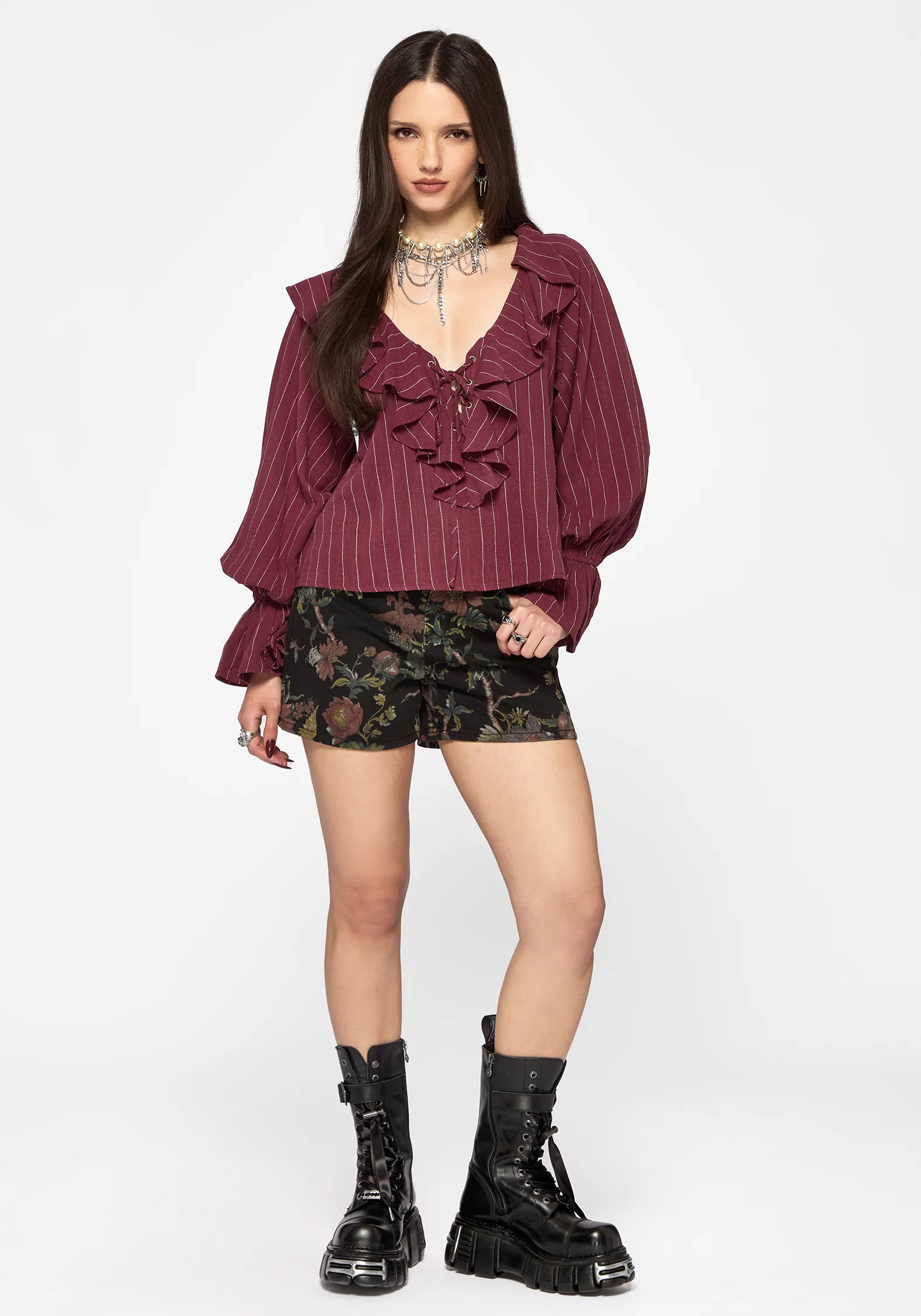 Rue Stripe Voile Pirate Blouse - Image 6