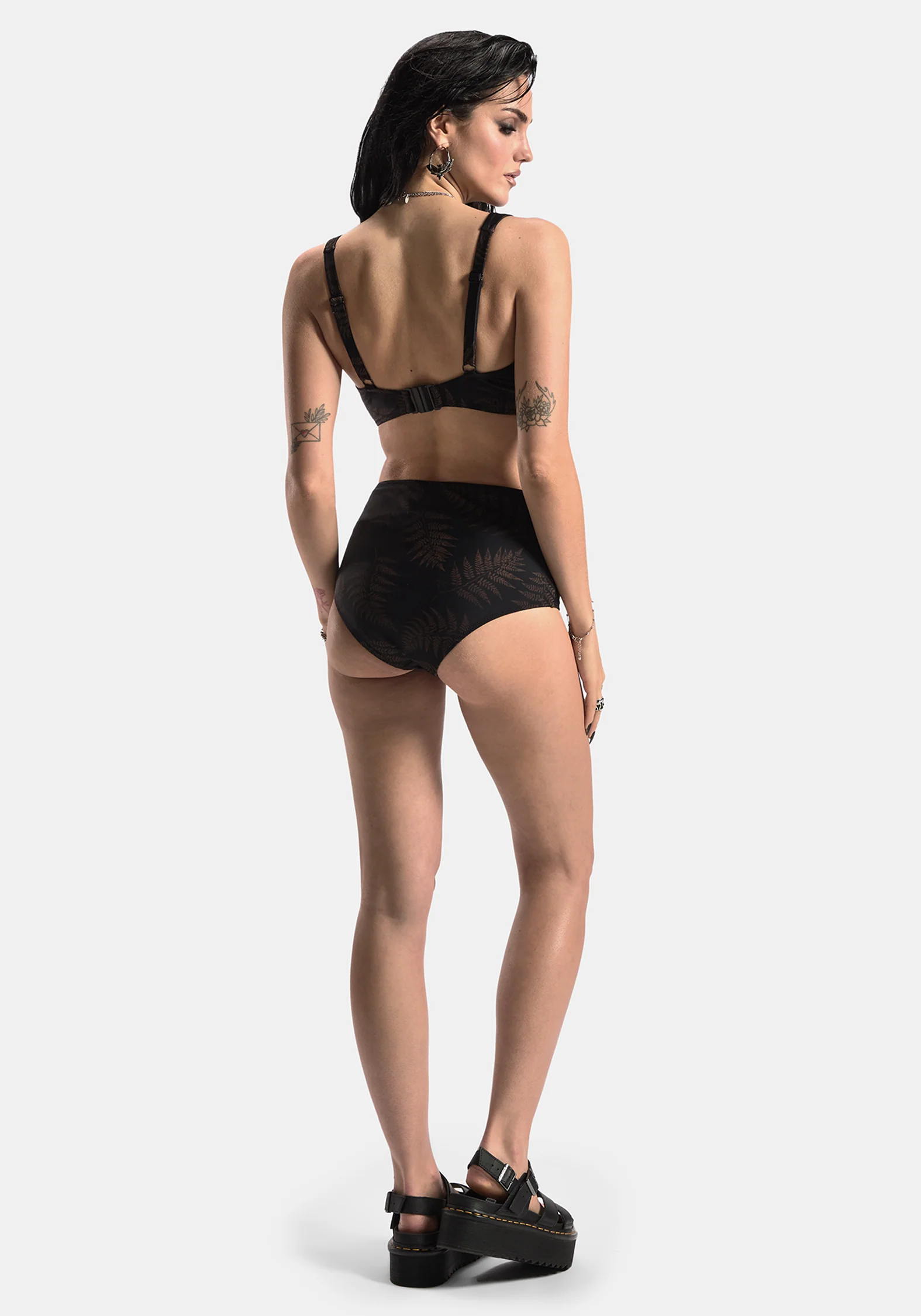 Ruin Fern Printed Bikini Short - Brown - Image 7
