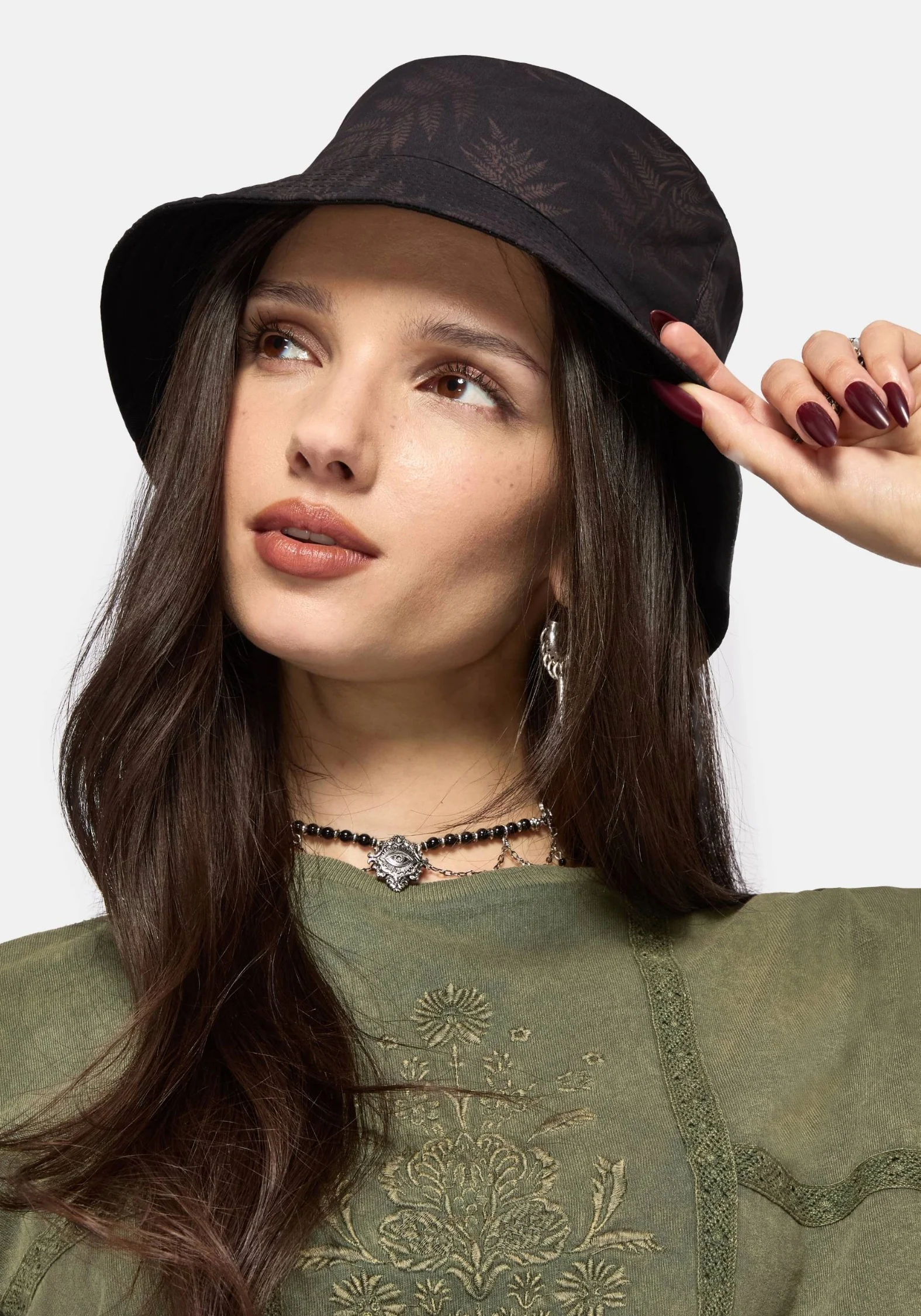 Ruin Fern Printed Bucket Hat