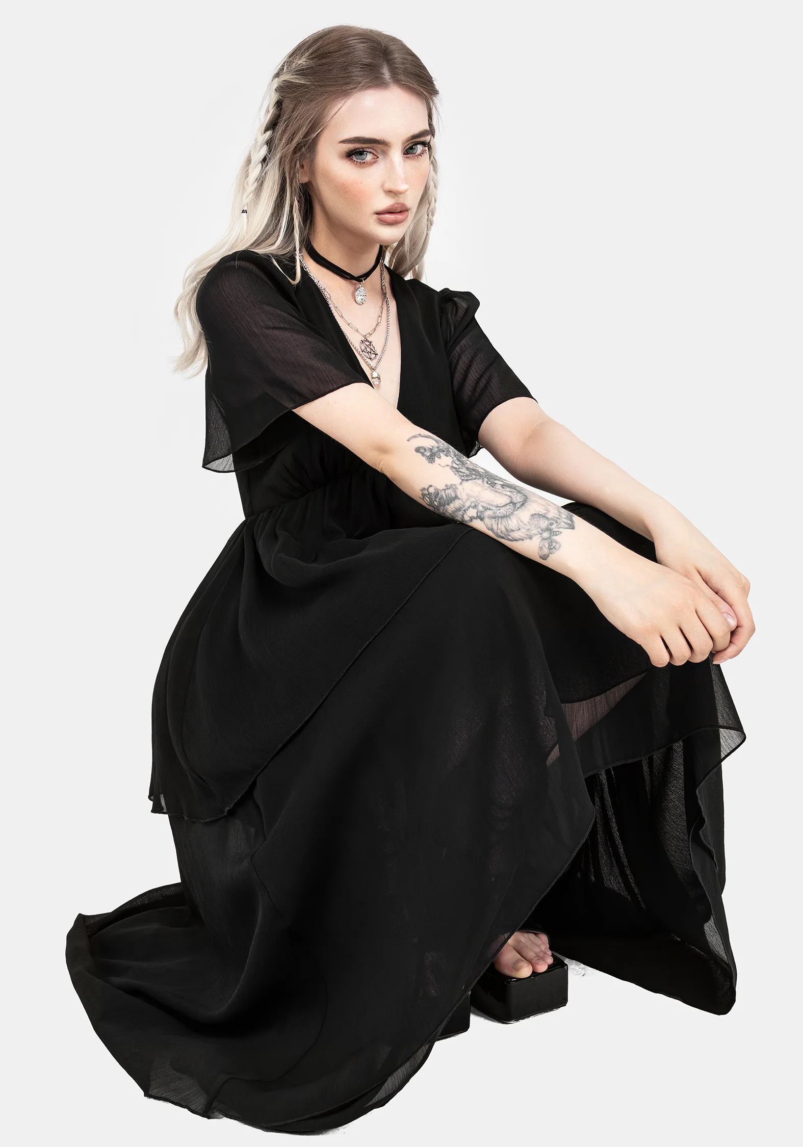 Sasha Tiered High-Low Dress - Image 5