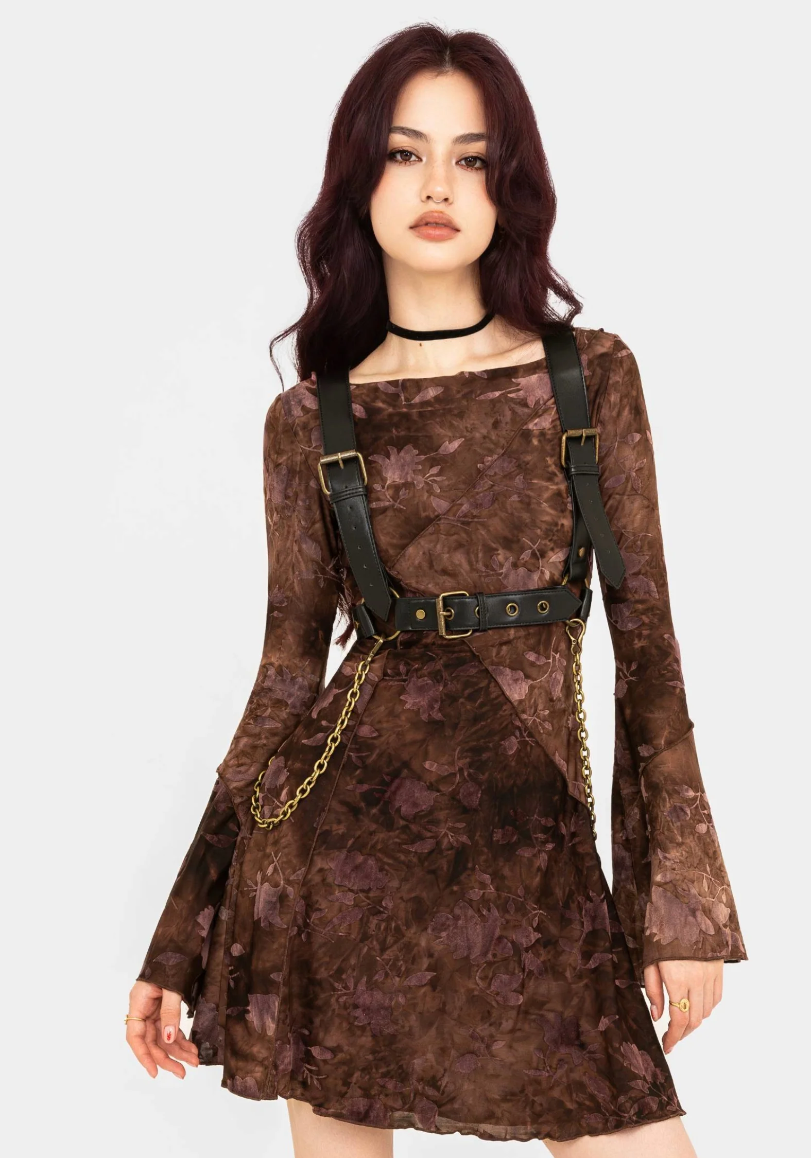 Serenade Long Sleeve Floral Mini Dress