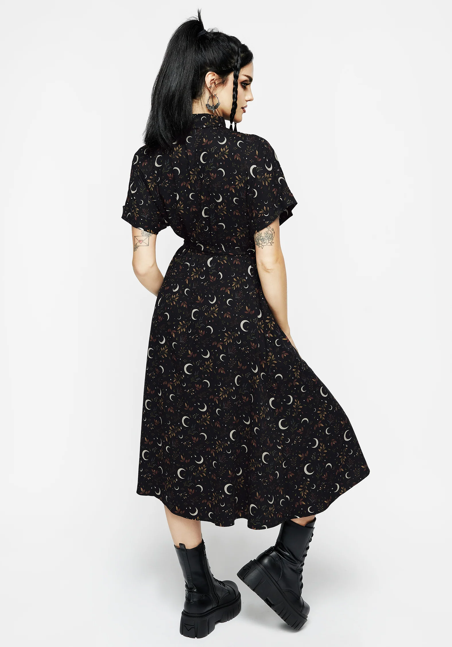 Sickle Moon Midi Shirt Dress - Image 3