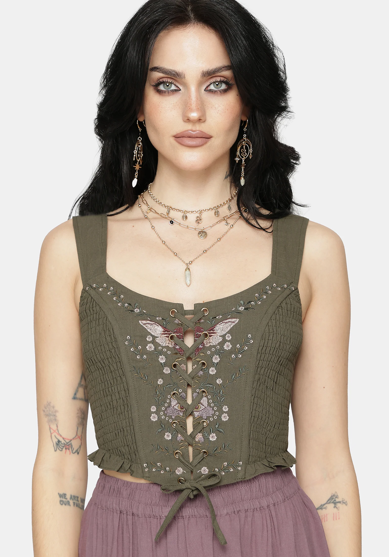 Siora Folklore Embroidered Corset Top