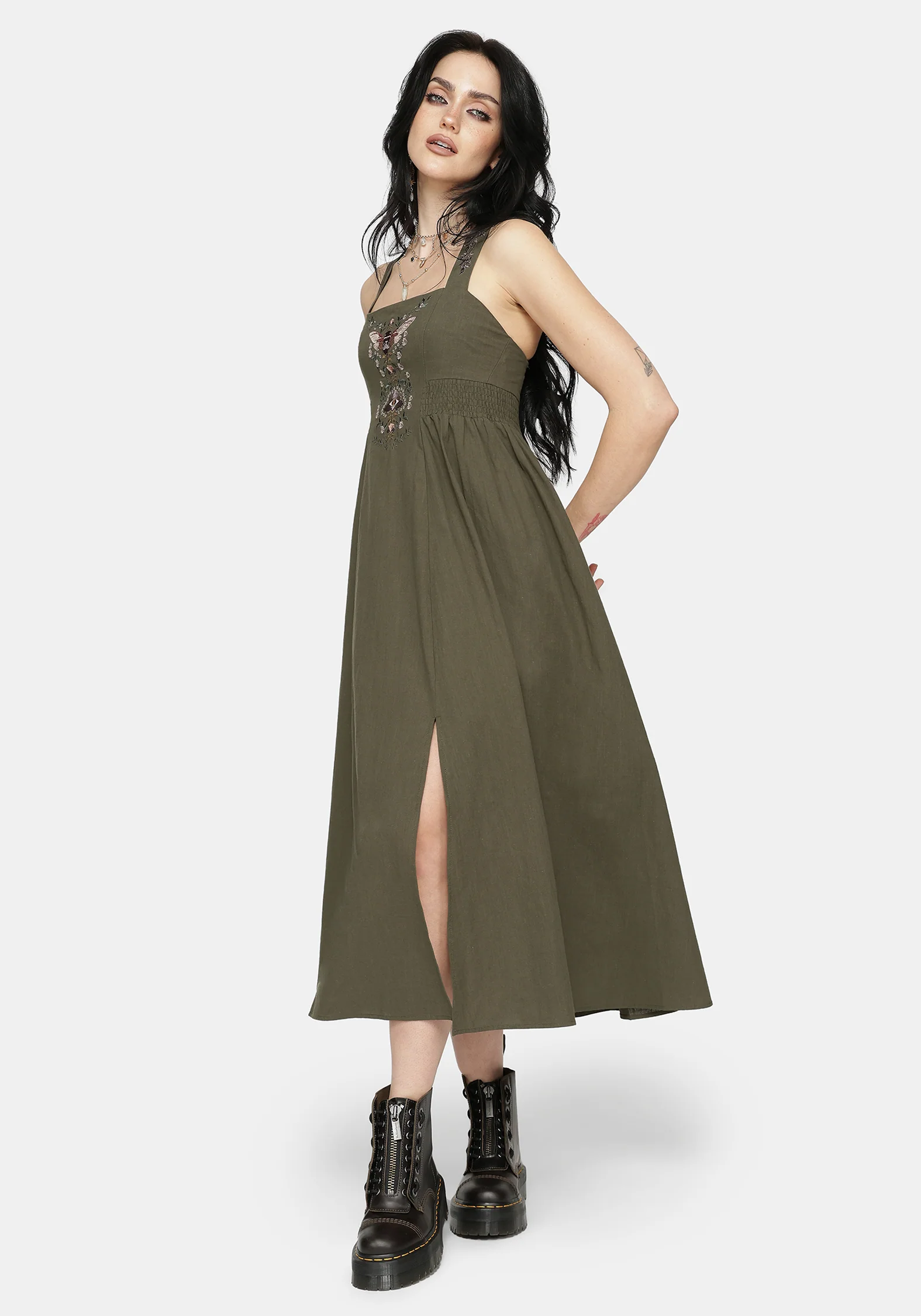 Siora Folklore Embroidered Midi Dress - Image 6
