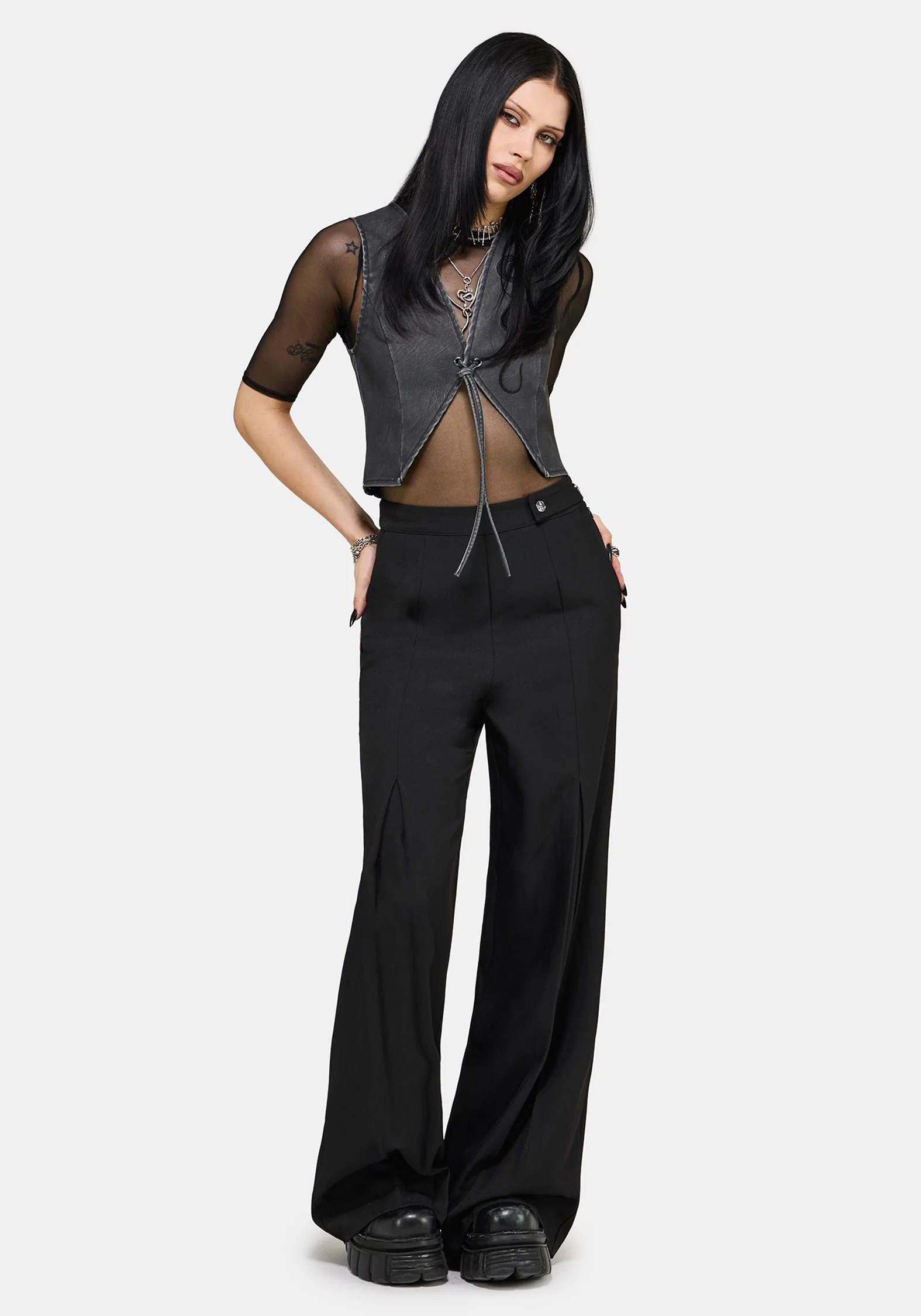 Sirrha PU Serpent Embroidered Waistcoat - Image 4