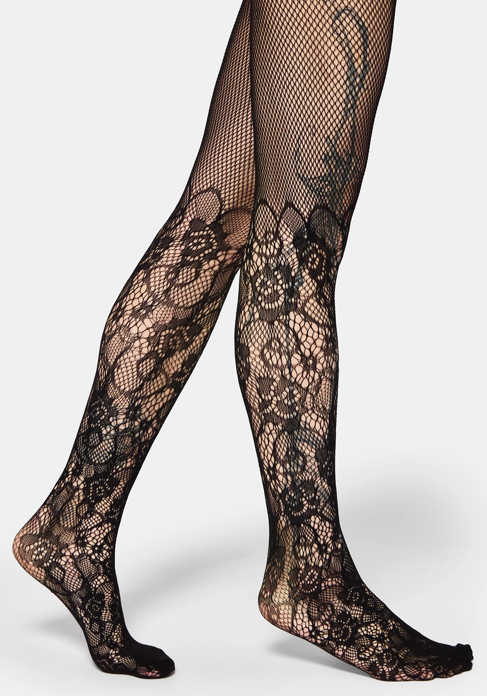 Sisella Lace Fishnet Tights - Image 2