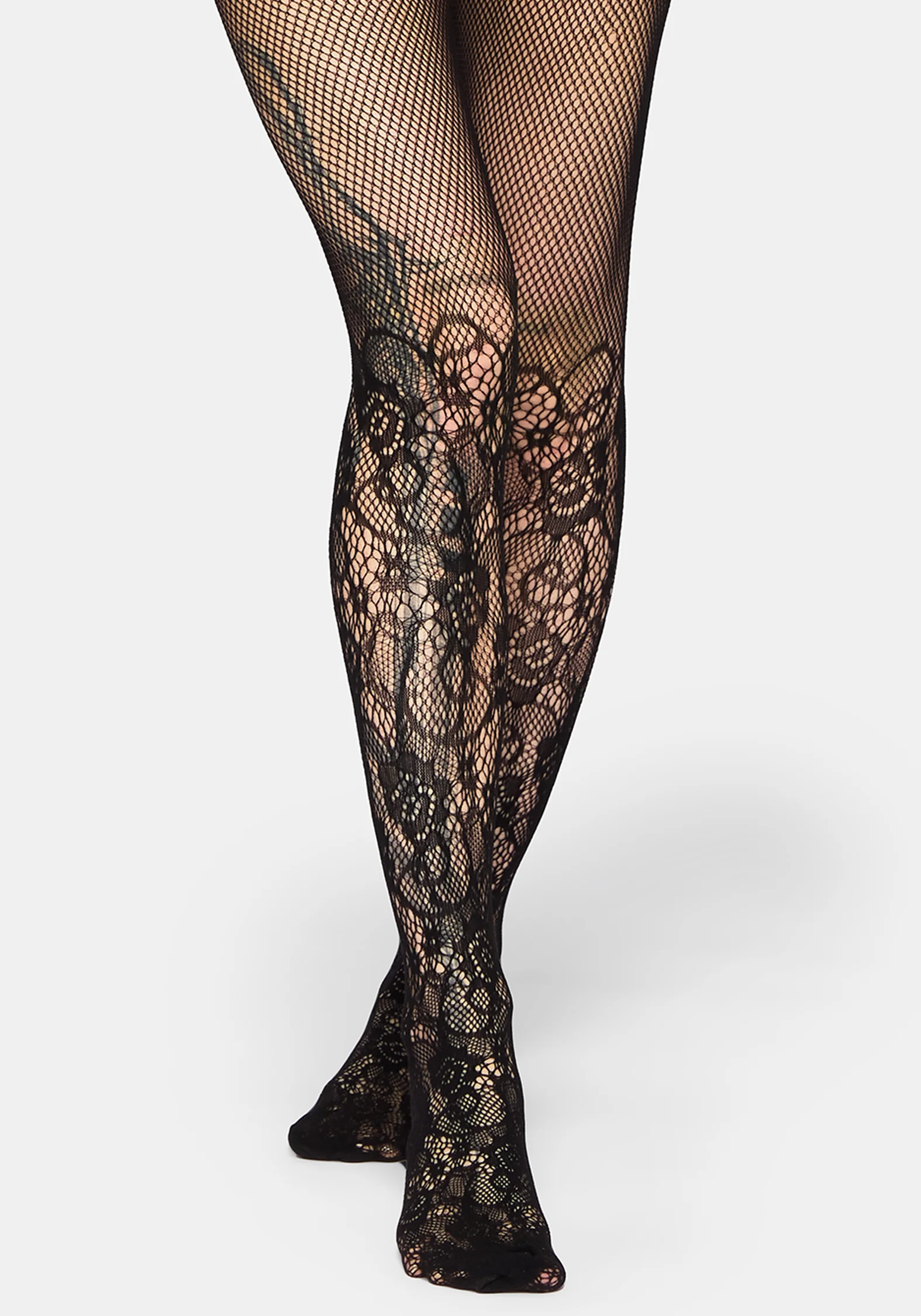 Sisella Lace Fishnet Tights - Image 4