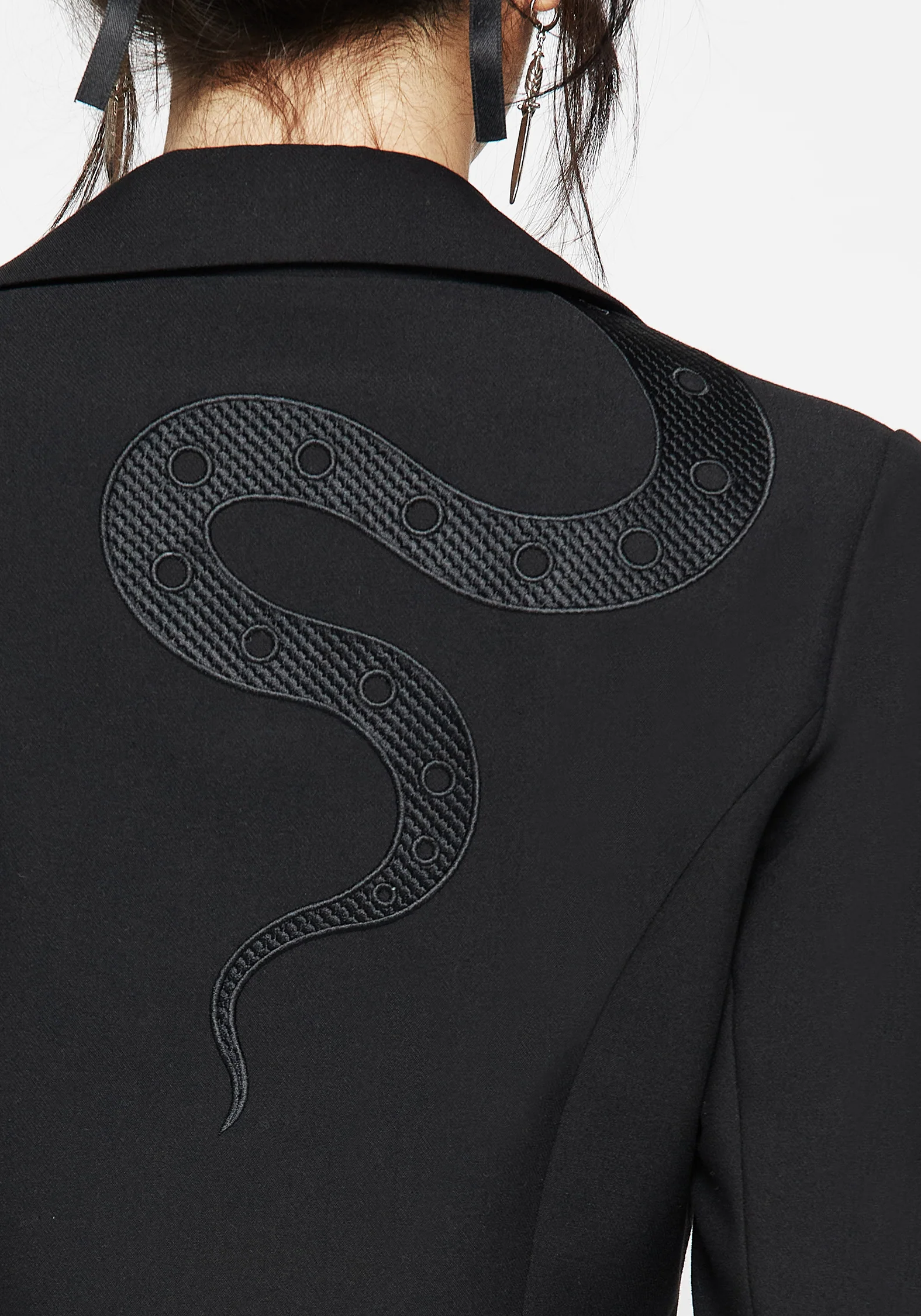 Slither Embroidered Blazer Dress - Image 5