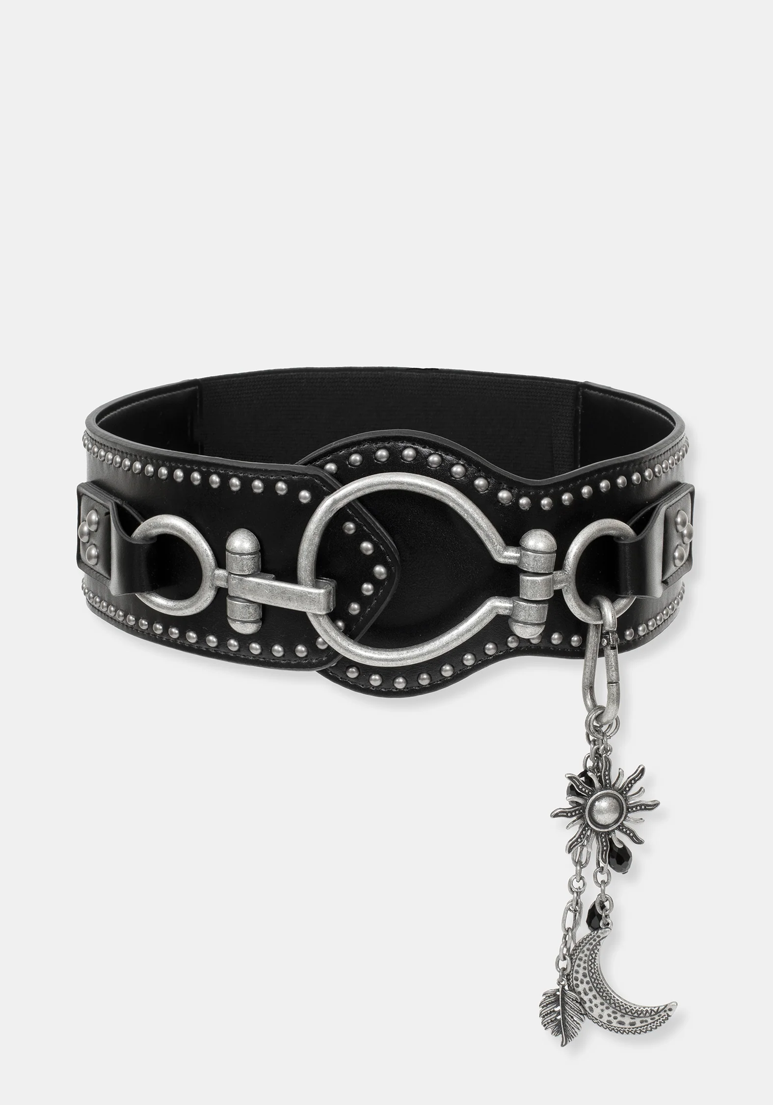 Sul Studded Charm Stretch Waist Belt - Image 4