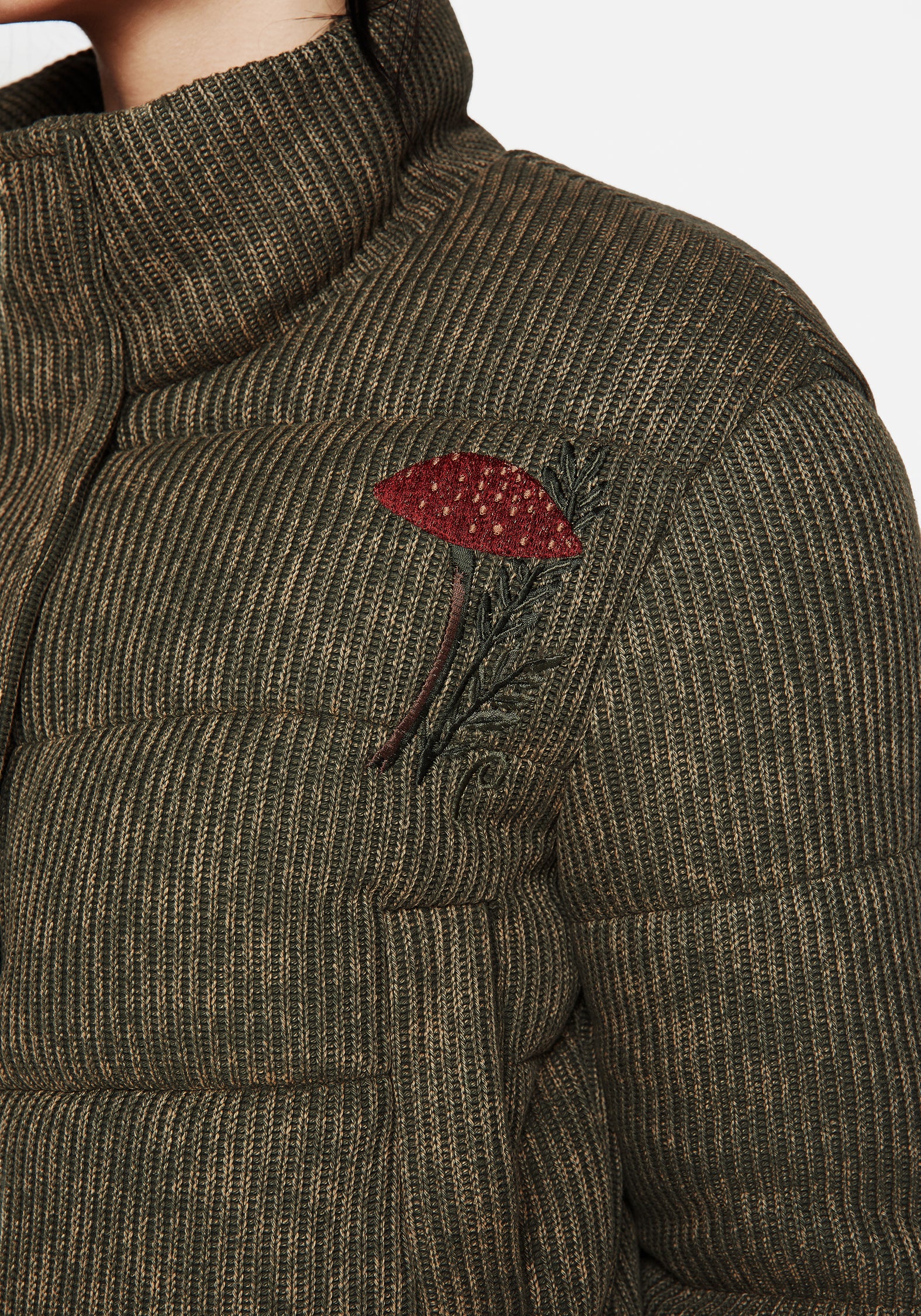 Sylvia Embroidered Knit Bomber Jacket - Image 2