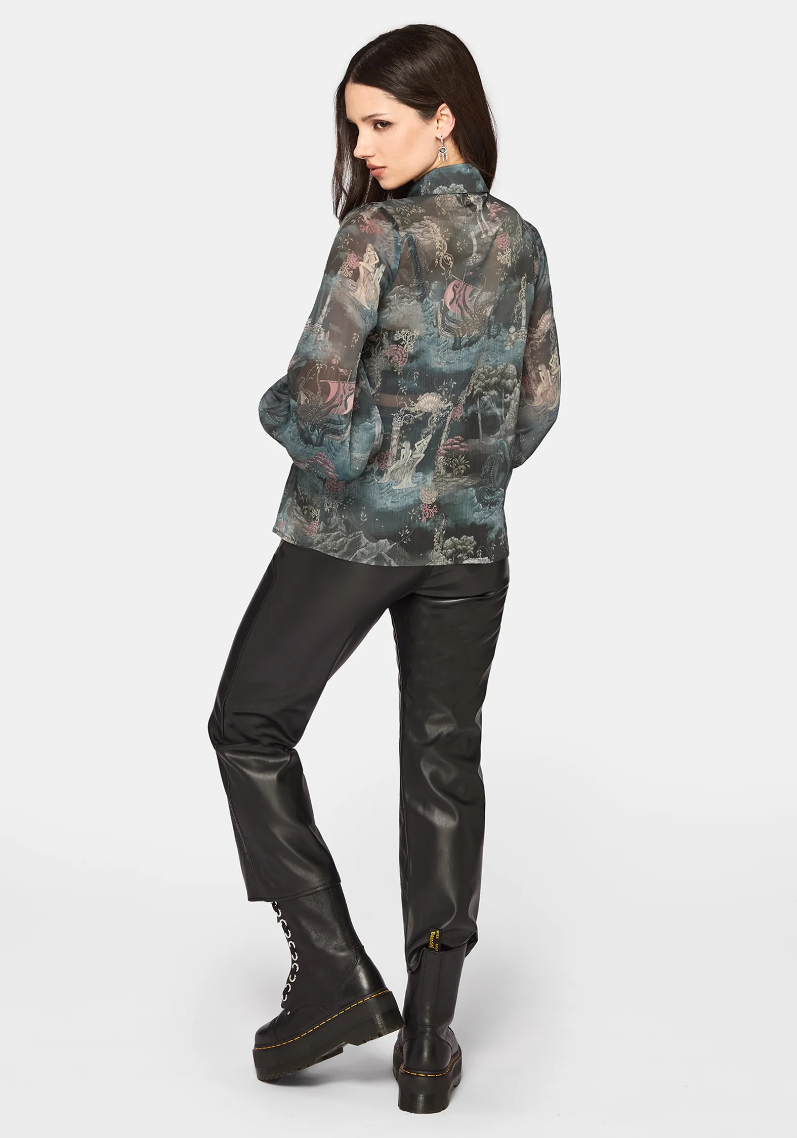 Thalassa Print Chiffon Shirt - Image 3