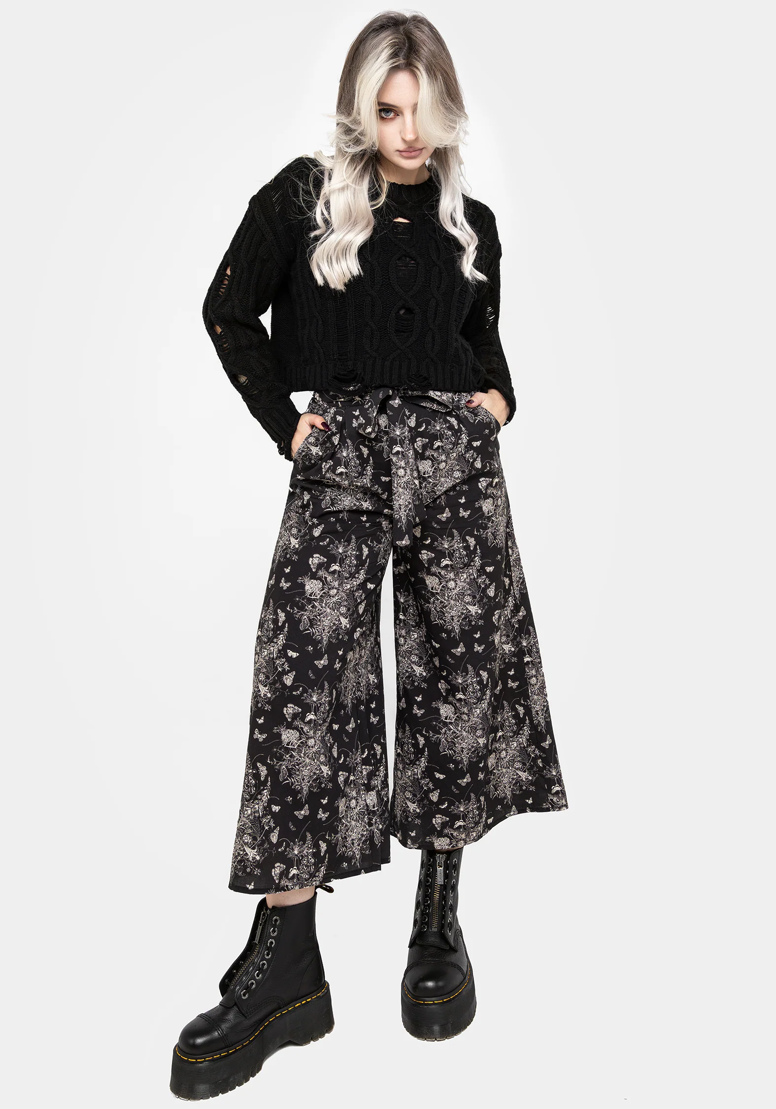 Thalia Tie Waist Culottes - Image 7