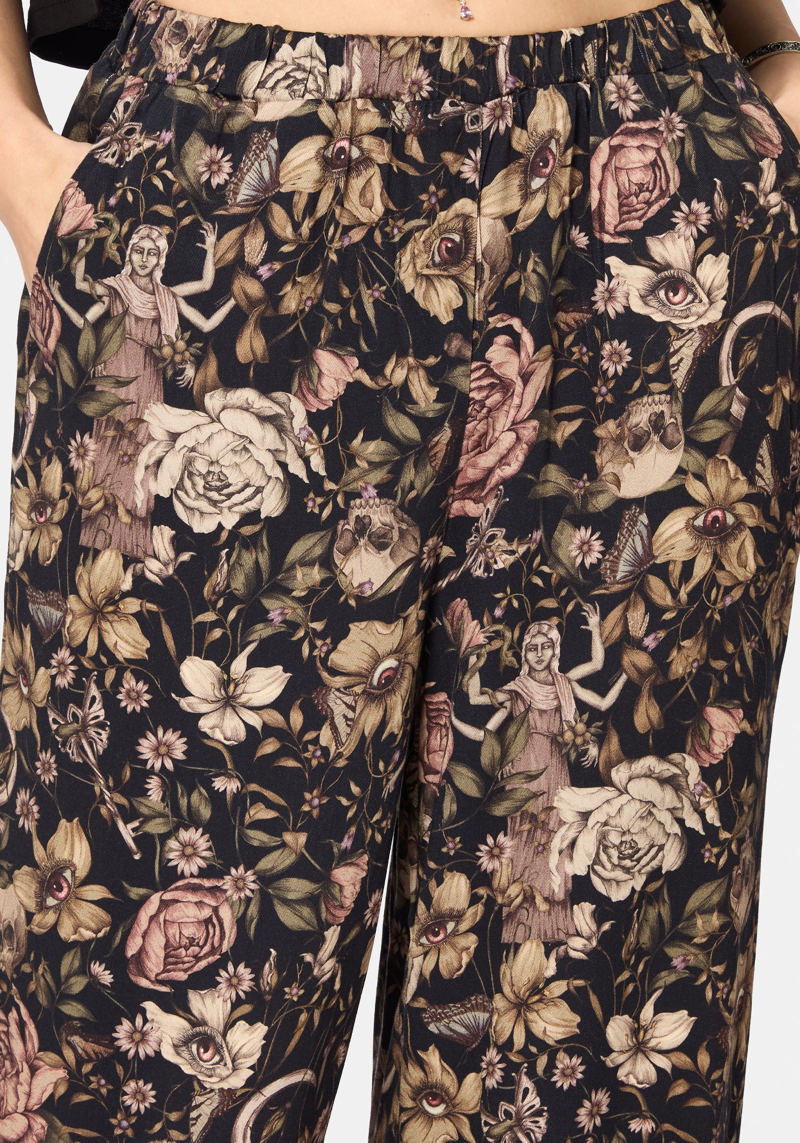 Triple Goddess Print Wide Leg Trouser - Image 2