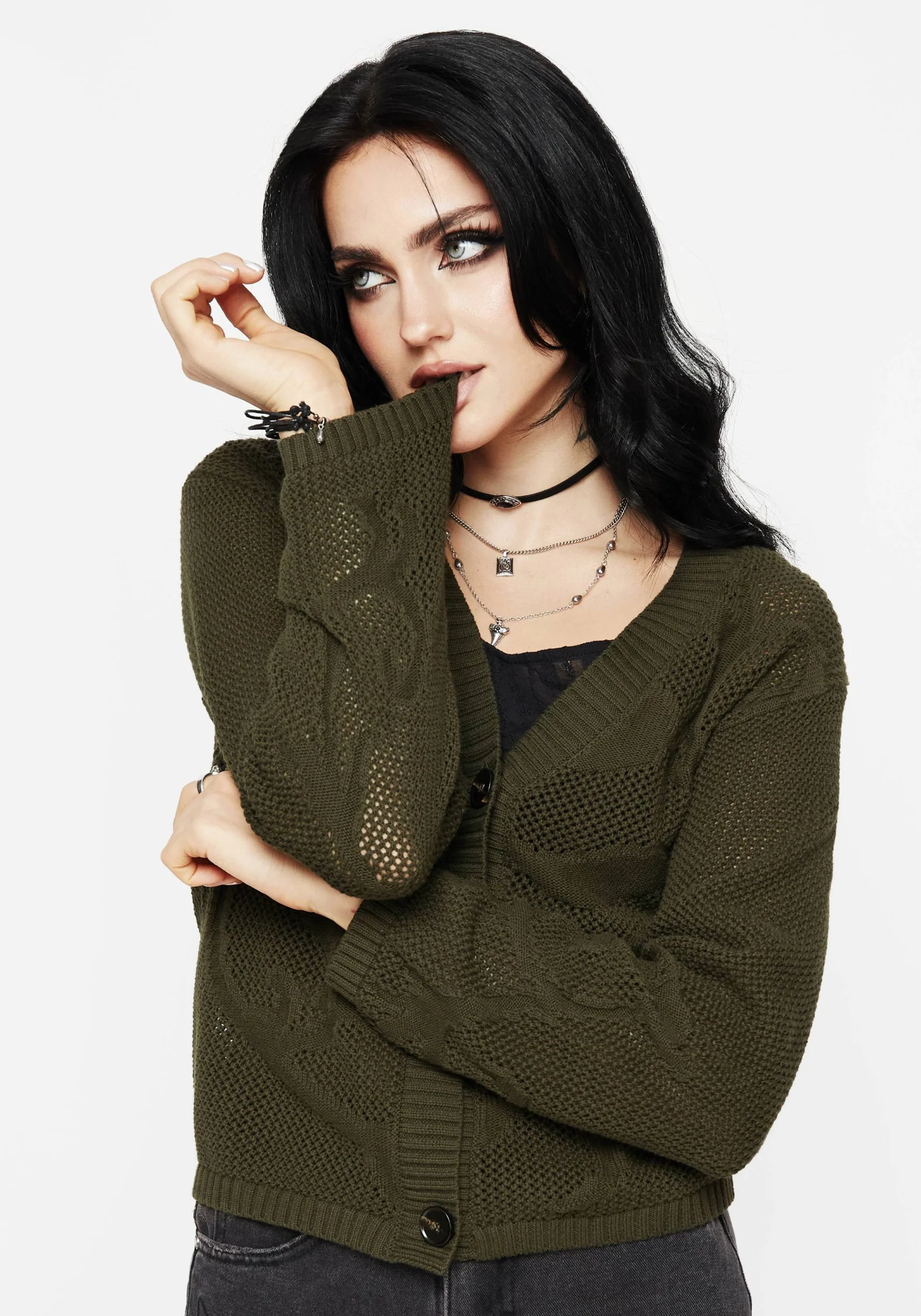 Tulip Jacquard Knit Cardigan - Image 5