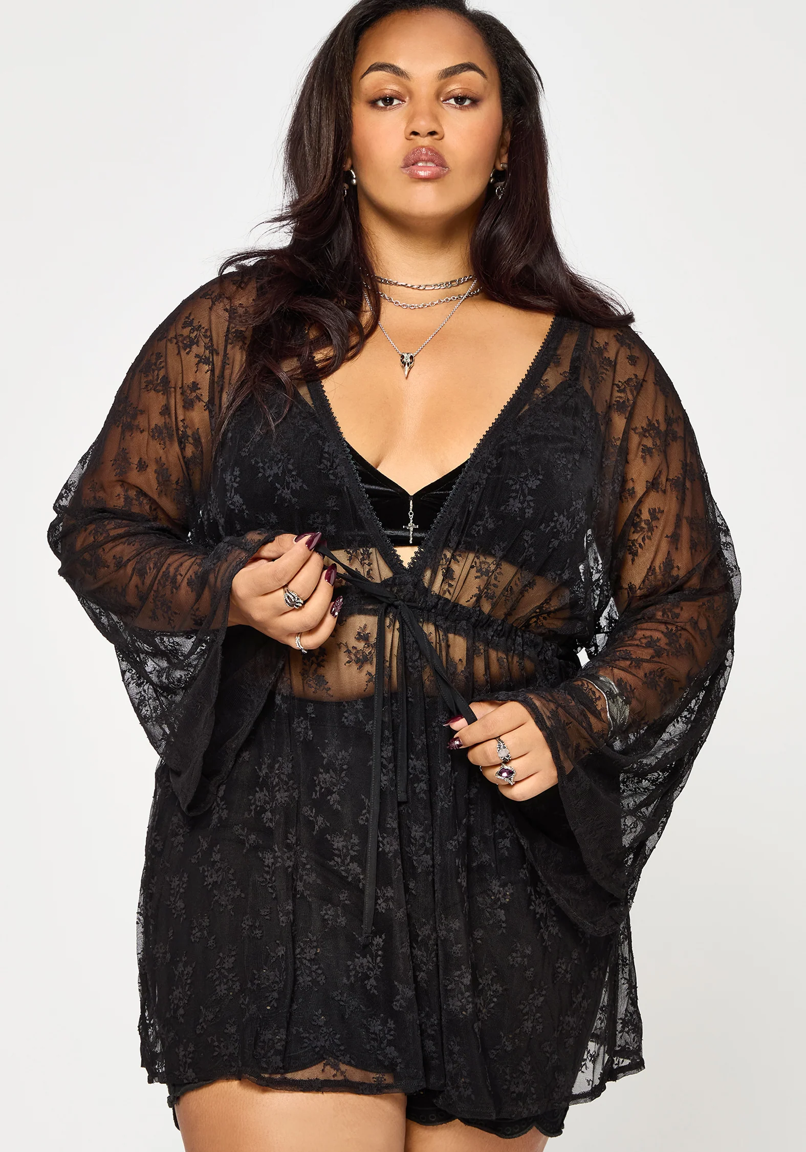 Velmira Lace Mini Beach Dress - Image 8