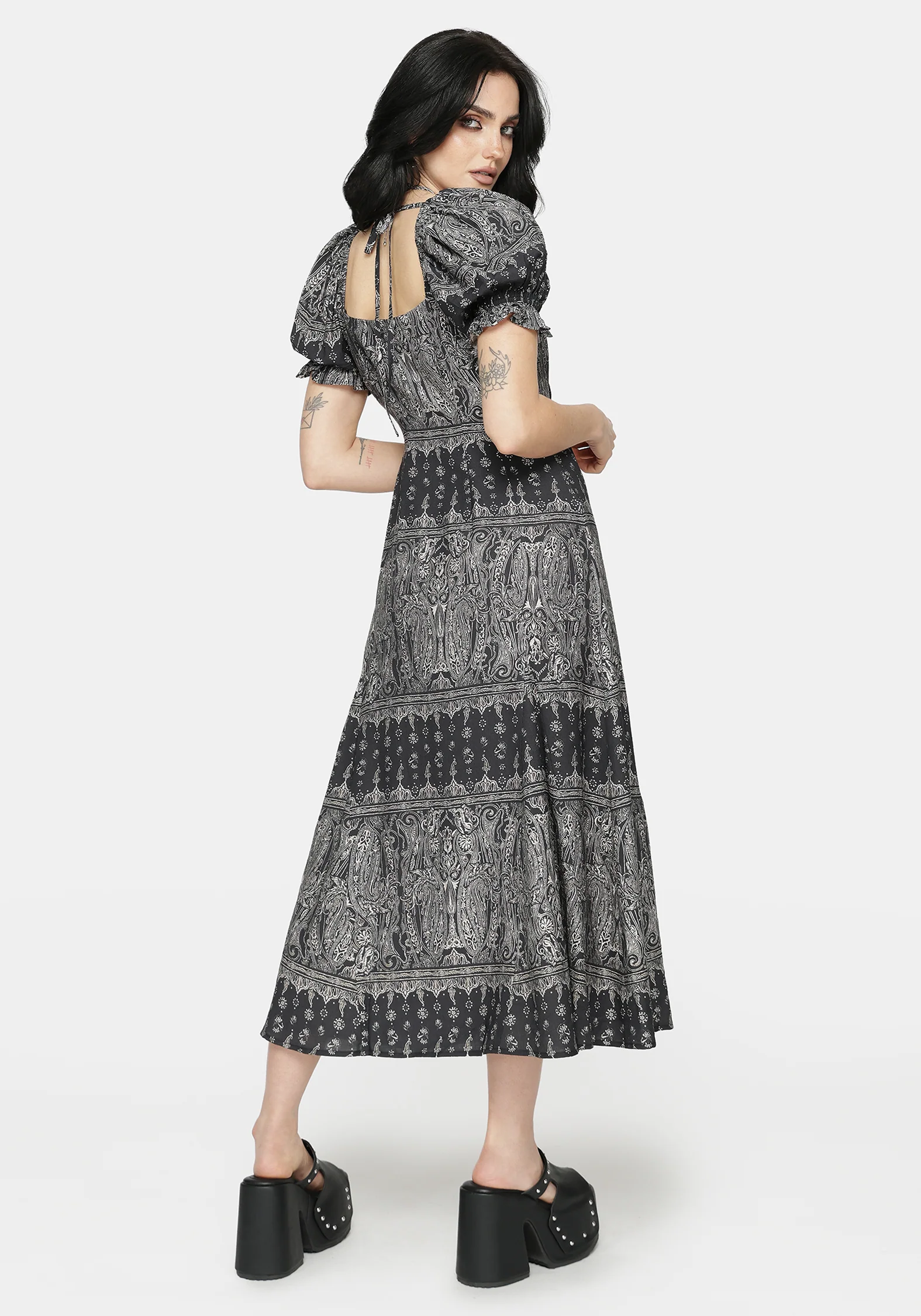 Zelira Paisley Print Midi Dress - Image 3