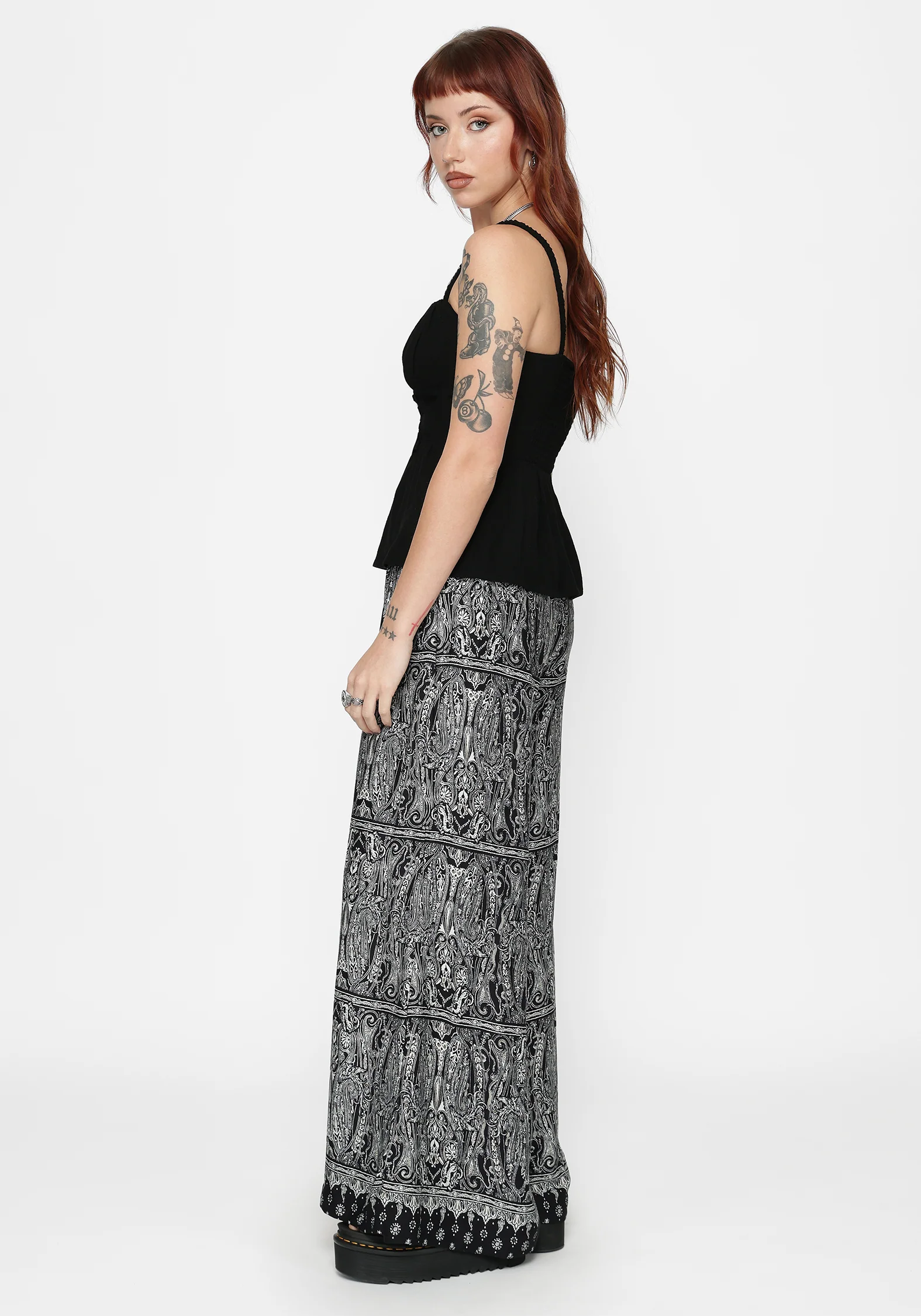 Zelira Paisley Print Palazzo Pant - Image 3