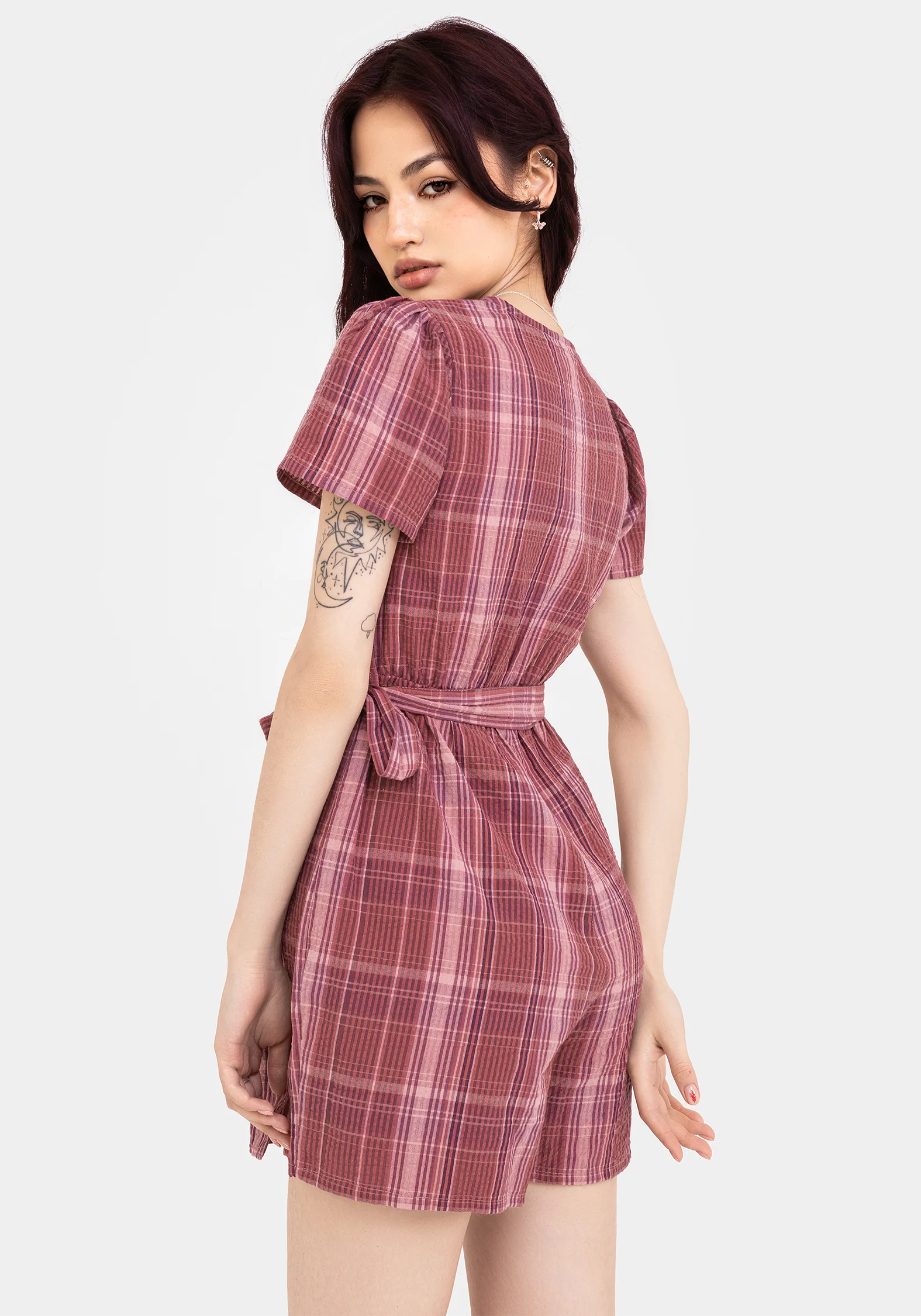 Zorina Cotton Tie Wrap Playsuit - Image 3