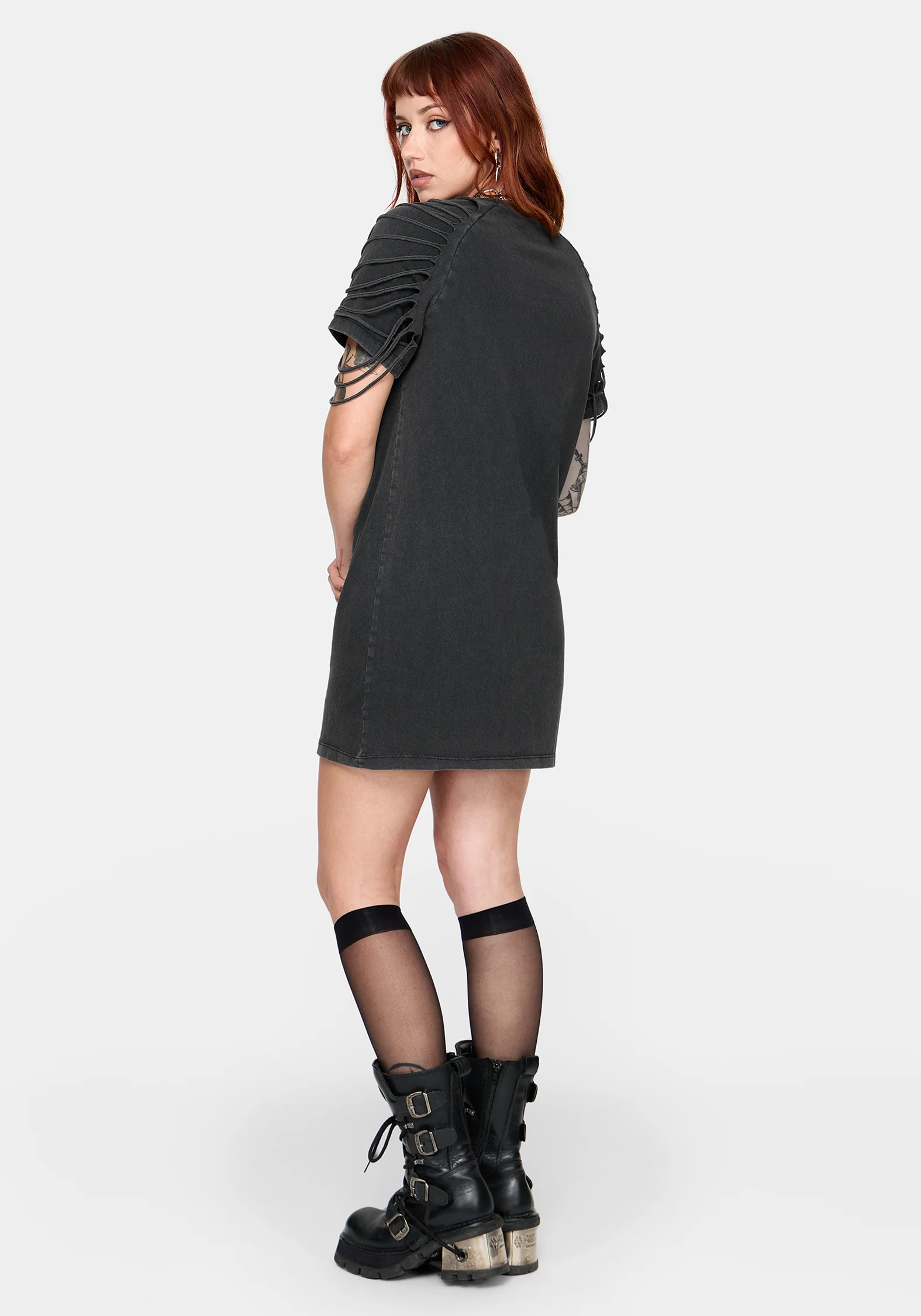 Zuri Distressed Mini Dress - Image 5